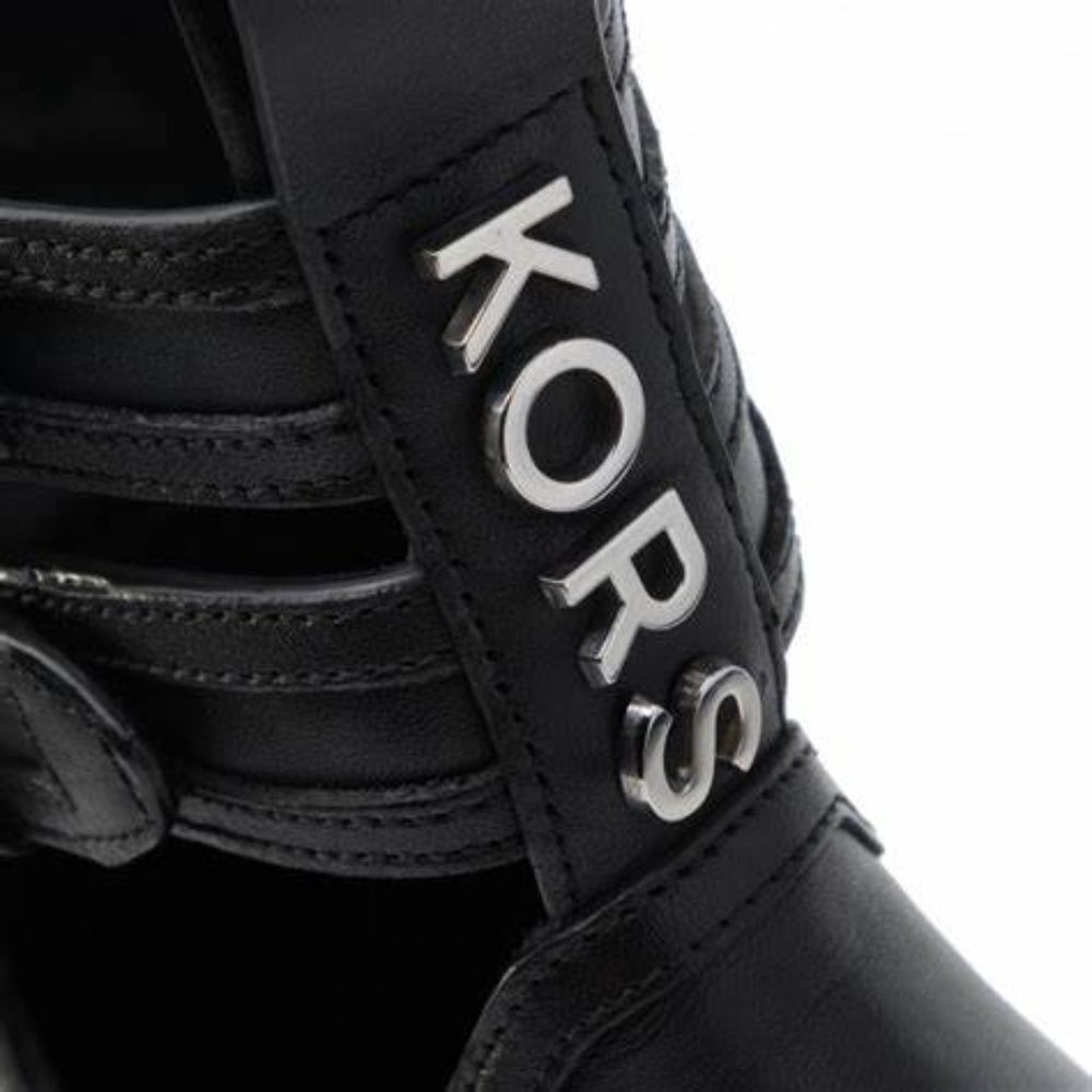 Michael Kors Bensen Black Leather Bootie Size 6.5 - Picture 3 of 3